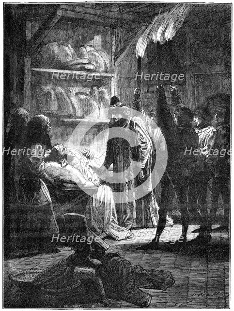 Olivier de Clisson tells the king who tried to assassinate him, 1898. Artist: Unknown