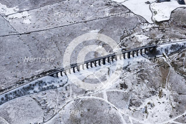 Ribblehead Viaduct or Batty Moss Viaduct on the Settle-Carlisle Railway, North Yorkshire, 2018. Creator: Emma Trevarthen.