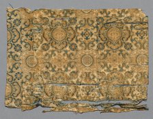 Fragment from Book of Textiles, 1700s. Creator: Unknown.