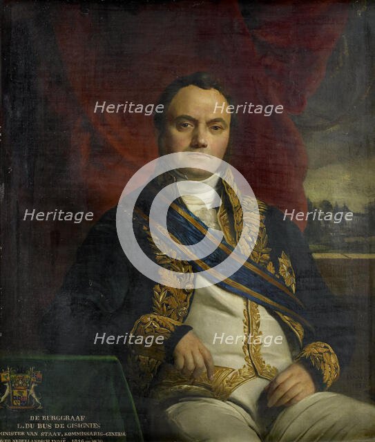 Portrait of Léonard Pierre Joseph, Viscount du Bus de Gisignies, Commissioner-General, 1836. Creator: Francois-Joseph Navez.