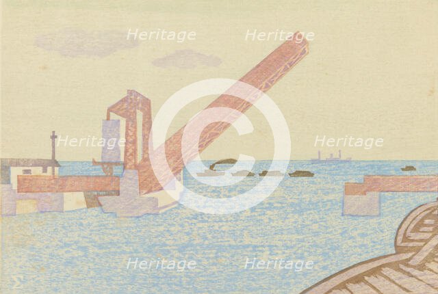 Shibaura Drawbridge, 1931. Creator: Suwa Kanenori.