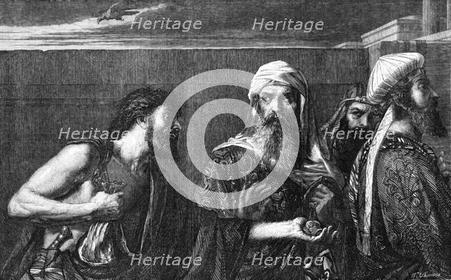 "The Remorse of Judas," by E. Armitage, A.R.A., 1870. Creator: W Thomas.