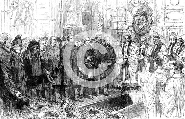 Funeral of Robert Browning in Westminster Abbey, 1890. Creator: R. Taylor.