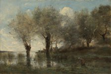 A Pond in Picardy, ca. 1867. Creator: Jean-Baptiste-Camille Corot.