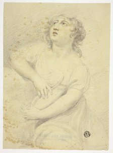 Woman with Lyre, c. 1816. Creator: Samuel de Wilde.