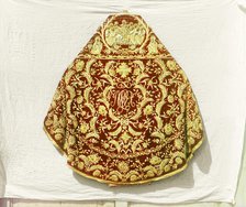 Phelonion [vestment]. From the time of Tsar Mikhail Feodorovich. In the vestry of the Assum..., 1911 Creator: Sergey Mikhaylovich Prokudin-Gorsky.