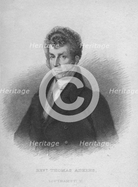 'Reverend Thomas Adkins', c1830. Artist: Fenner, Sears & Co.