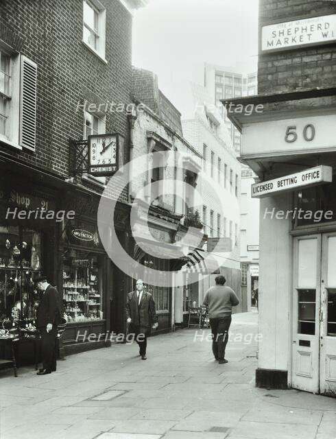 21-27 Shepherd Market, Westminster LB, London: front elevations, shops, Mayfair, 1967. Creator: Unknown.