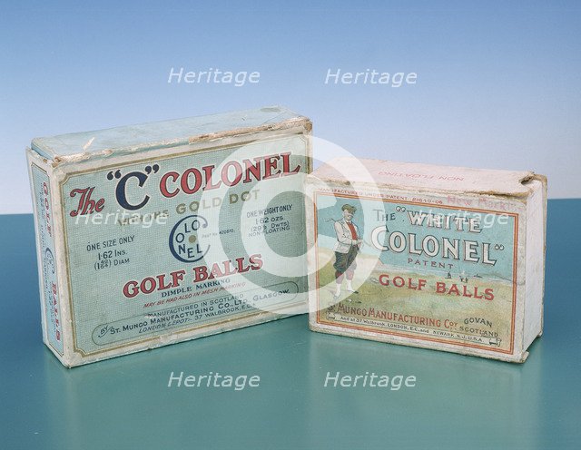 Colonel golf ball boxes, c1910. Artist: Unknown