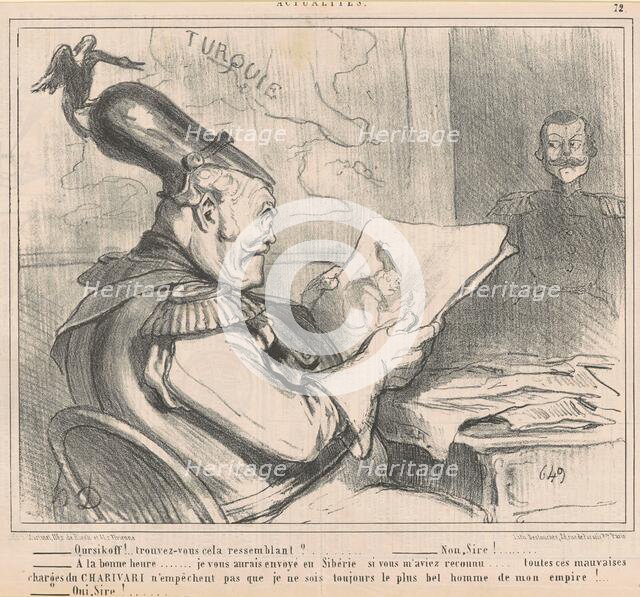 Oursikoff!..trouvez-vous cela ressemblant?, 19th century. Creator: Honore Daumier.