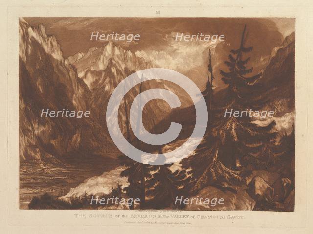 The Source of the Arvaron in the Valley of Chamouni, Savoy (Liber Studiorum, pa..., January 1, 1816. Creator: JMW Turner.