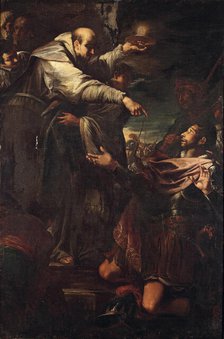 The Conversion of Duke William of Aquitaine by Saint Bernard of Clairvaux, Between 1651 and 1700. Creator: Anonymous.