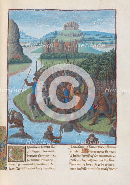Battle between the Maccabees and the Seleucids. Illustration in Flavius Josephus Antiquities of the