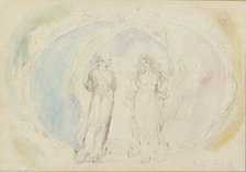 Beatrice and Dante in Gemini, amid the Spheres of Flame, 1825-1827. Artist: William Blake.