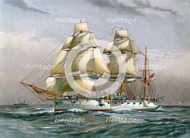 HMS 'Calliope', Royal Navy 3rd class cruiser, c1890-c1893. Artist: Unknown