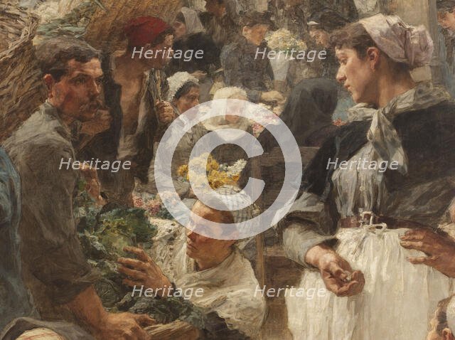 Les Halles, 1895. Creator: Leon-Augustin Lhermitte.