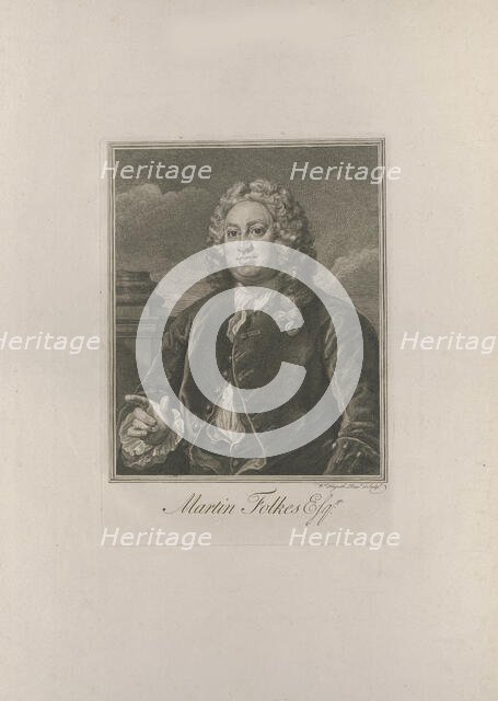 Portrait of Martin Folkes (1690-1754) , 1742. Creator: Hogarth, William (1697-1764).