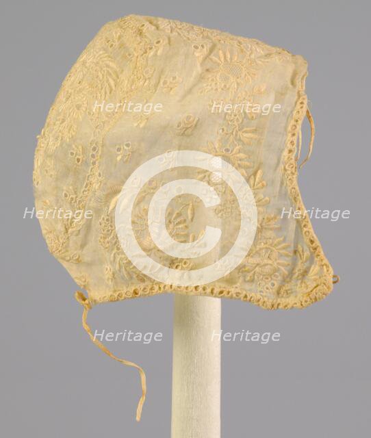 Cap, American, ca. 1835. Creator: Unknown.