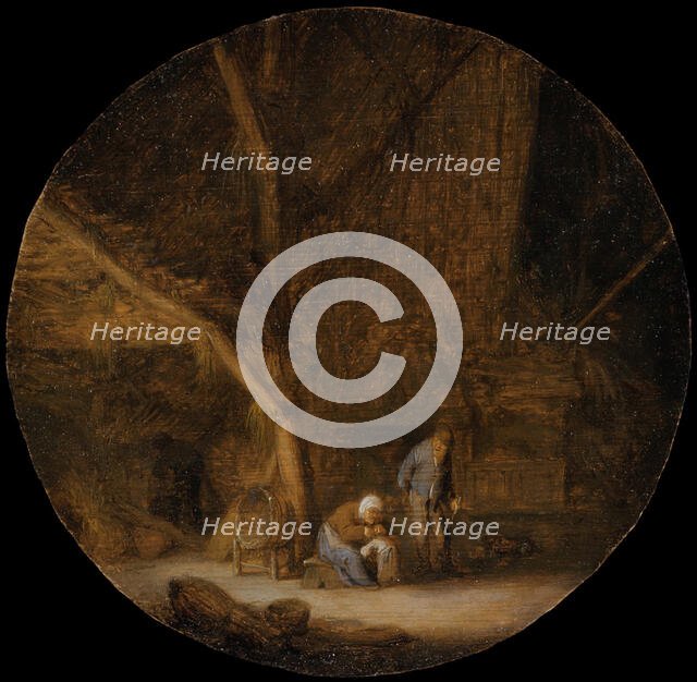 Interior with a Peasant Family, 1637. Creator: Adriaen van Ostade.