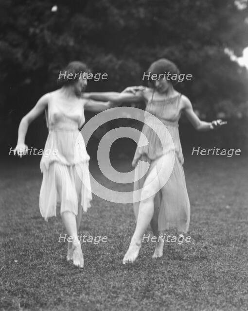 Unidentified dancers, possibly Elizabeth Duncan dancers, between 1911 and 1942. Creator: Arnold Genthe.