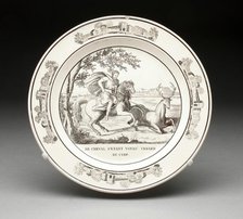 Plate, Montereau, 1800/25. Creator: Creil Pottery.