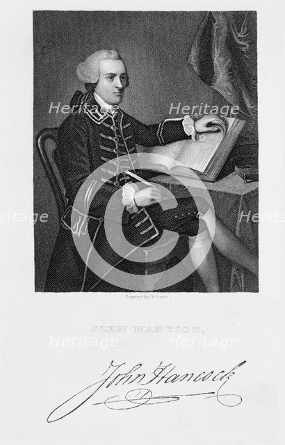 John Hancock, American statesman, (19th century). Artist: John B Forrest