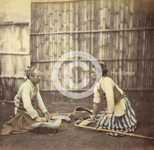 Fencers, 1866-1867. Creator: Felice Beato.