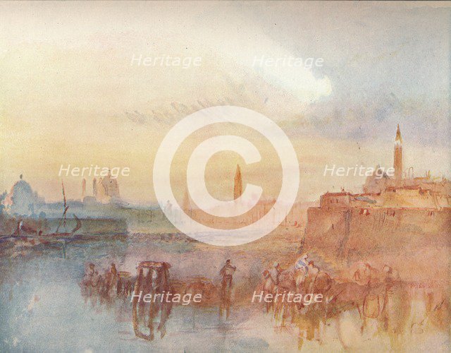 'Venice: The Salute from S. Giorgio Maggiore', 1909. Artist: JMW Turner.