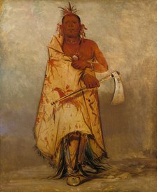 Le-sháw-loo-láh-le-hoo, Big Elk, Chief of the Skidi (Wolf) Pawnee, 1832. Creator: George Catlin.