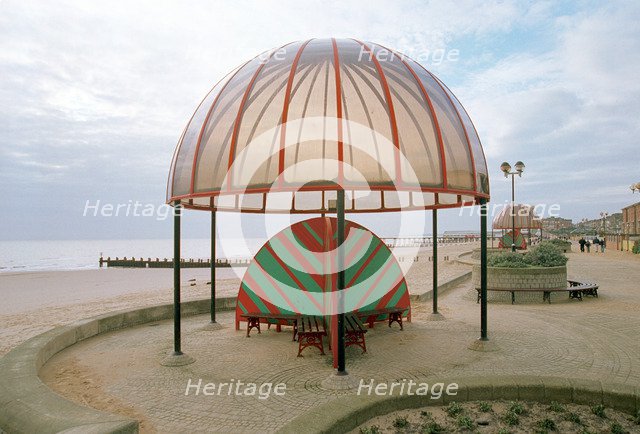 Domed shelters, Lowestoft, Suffolk, 2000. Artist: P Williams