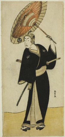 The Actor Matsumoto Koshiro IV as Sukeroku in the Play Sukeroku Yukari no Edo..., c. 1782. Creator: Katsukawa Shunjo.