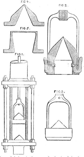 Perreaux's patent pump valves in the International Exhibition, 1862. Creator: Unknown.