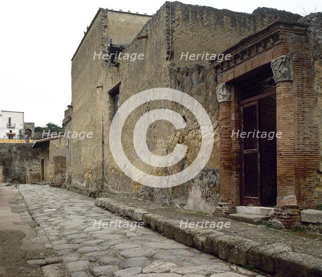 Decumanus inferior, Herculaneum, Italy, 2002. Creator: LTL.