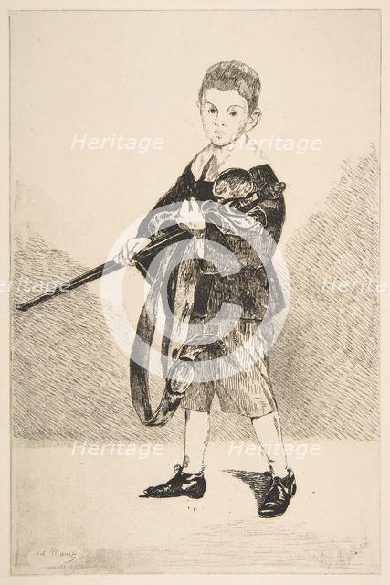 Boy with a Sword, Turned Left, 1862. Creator: Edouard Manet.