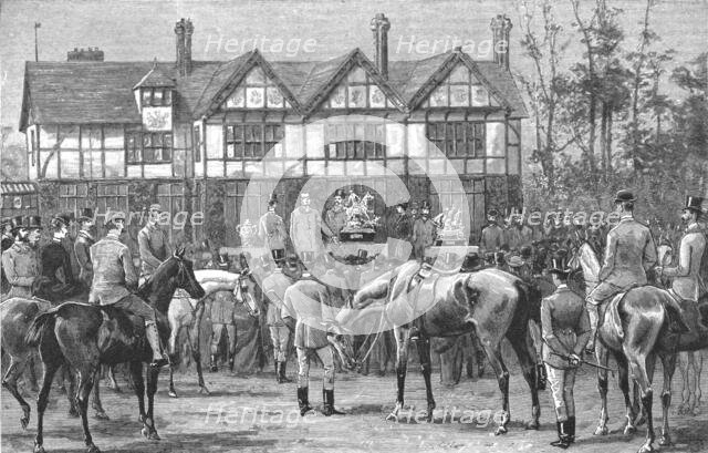 'Presentation of a Silver Statuette to Mr. W.E. Oakeley on his Retirement from the Master..., 1891. Creator: Unknown.