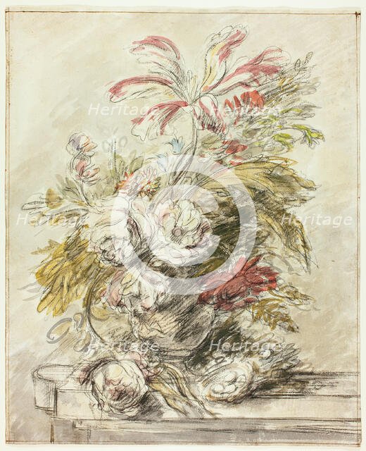 A Flower Piece, n.d. Creator: Jan van Huysum.