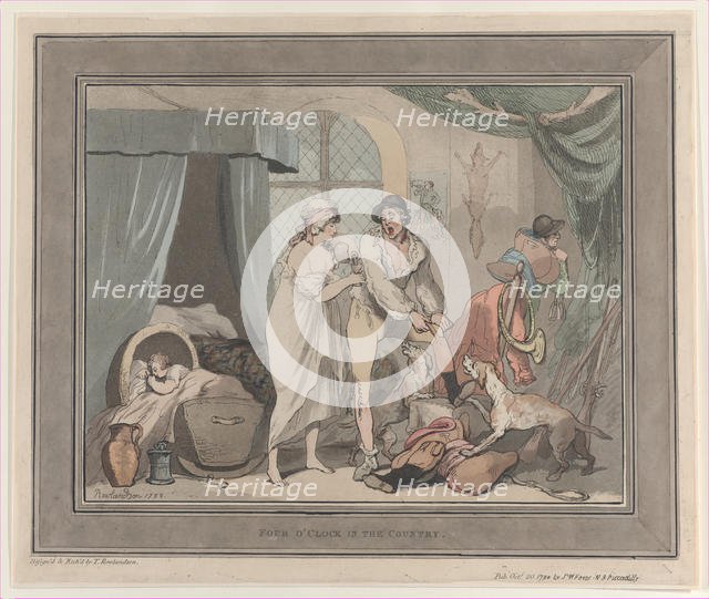 Four O'Clock in the Country, October 20, 1790., October 20, 1790. Creator: Thomas Rowlandson.