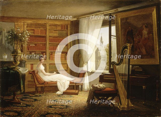 Salon of Madame Récamier at the Abbaye-aux-Bois, 1826. Creator: Dejuinne, François-Louis (1786-1844).