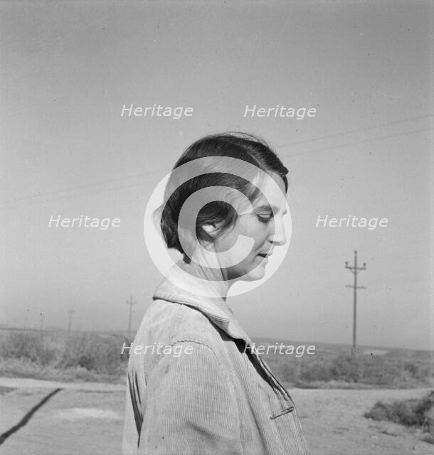 Mrs. Bartheloma, three years from Nebraska farm, Nyssa Heights, Malheur County, Oregon, 1939. Creator: Dorothea Lange.