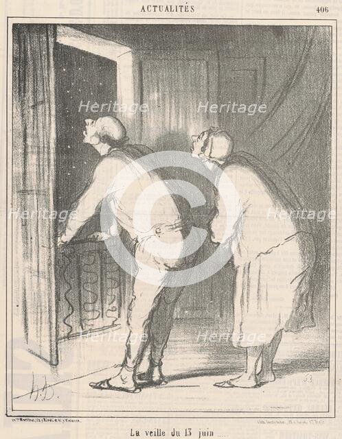 La veille du 13 Juin, 19th century. Creator: Honore Daumier.