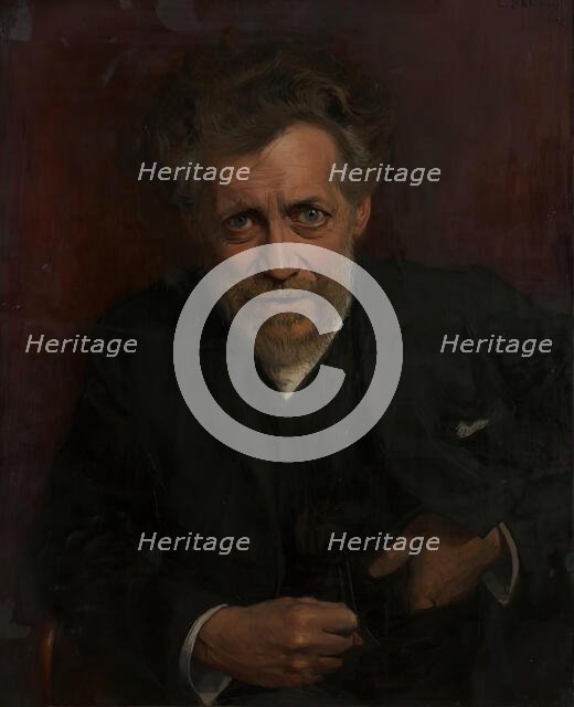 Portrait of Professor Edmund von Hellmer, 1905. Creator: Emanuel Baschny.