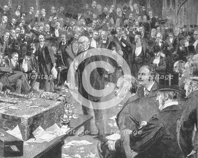 'The Overthrow of Lord Salisbury's Government, August 12, 1892...', (1901).  Creator: Unknown.