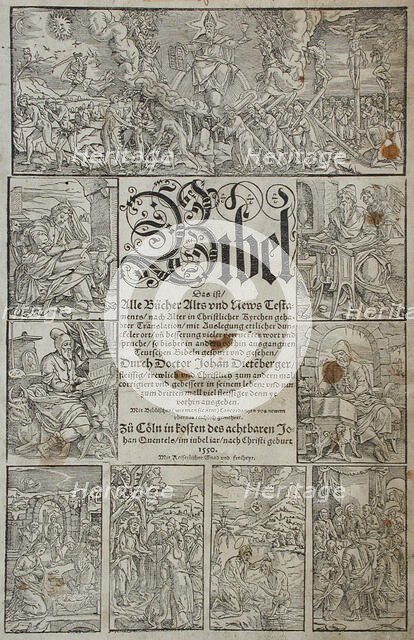 Frontispiece to the Bible, 1550. Creator: John Dieterberger.