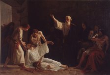 The Punishment of Ananias and Sapphira, 1865. Artist: Harlamov, Alexei Alexeyevich (1840-1922)