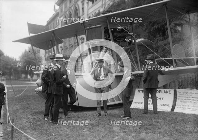National Aero Coast Patrol Commn. - Curtiss Hydroaeroplane or Flying Boat Exhibited..., 1917. Creator: Harris & Ewing.