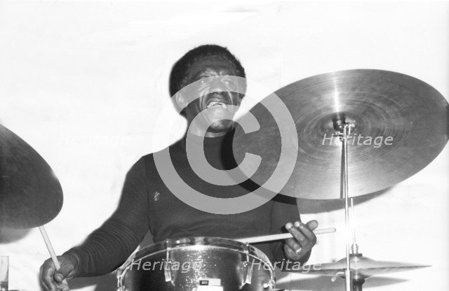 Art Blakey, Ronnie Scott's, London, 1973.  Artist: Brian O'Connor.