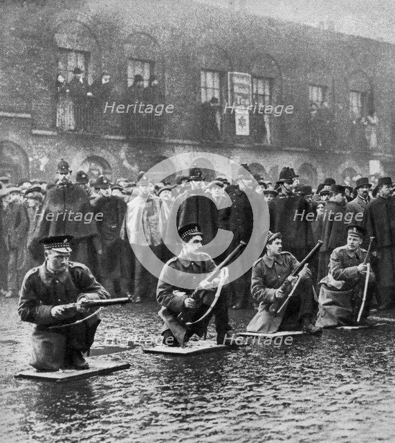 Standoff on Sidney Street, Stepney, London, 3rd January 1911 (1937).Artist: Central Press