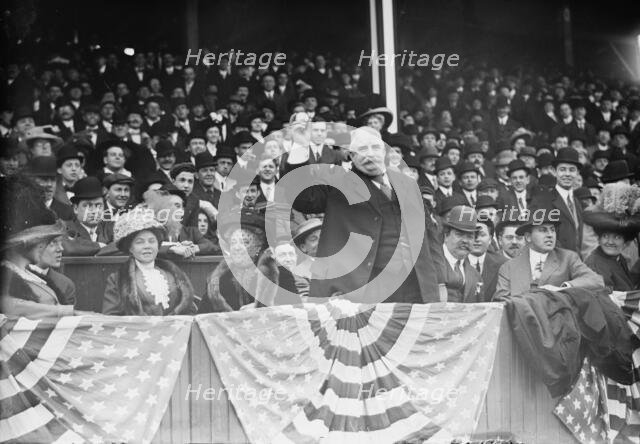 Former Police Chief Devery opening American League Park, 1910. Creator: Bain News Service.