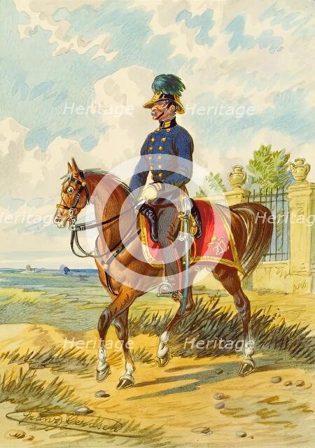 Soldier on horseback, undated. Creator: Franz Gerasch.