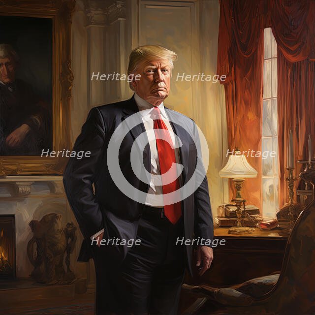 AI IMAGE - Portrait of Donald Trump, 2010s, (2023). Creator: Heritage Images.